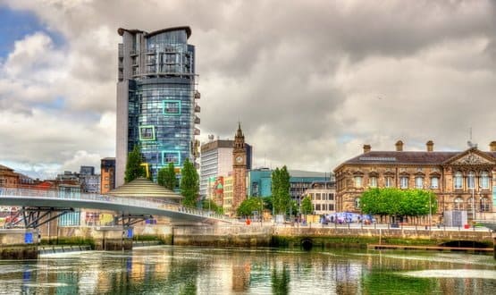 A view over the river in Northern Ireland